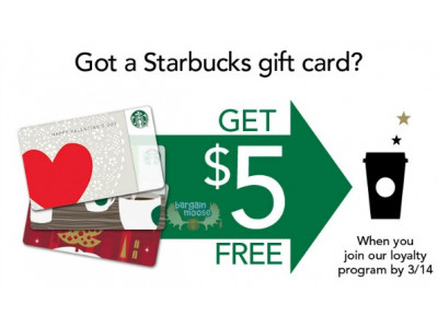 Starbucks Canada: Get $5 Free When You Register For a Starbucks Card