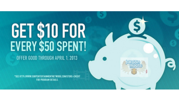 PlayStation Network: Get $10 For Every $50 You Spend!
