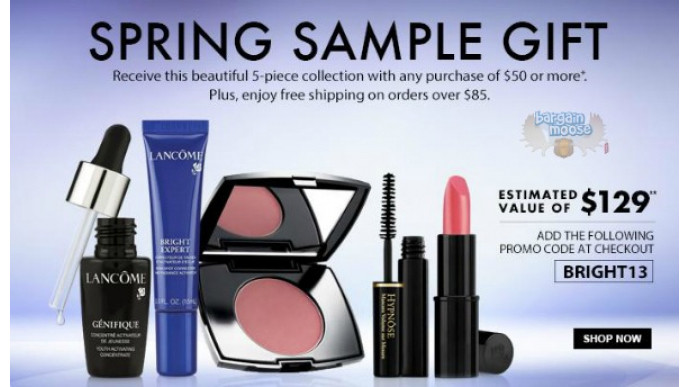 Lancome Canada Promo Code: Free 5 Piece Collection w/ Purchase Of $50+