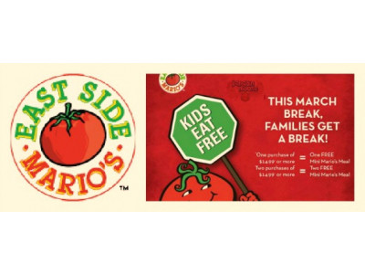 East Side Marios Canada: March Break Kids Eat Free