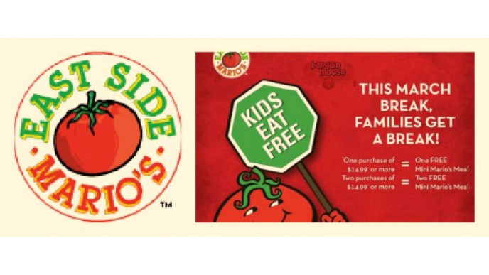 East Side Marios Canada: March Break Kids Eat Free