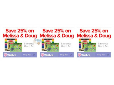 Well.ca: Save 25% Off All Melissa & Doug Items