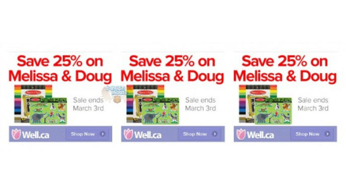 Well.ca: Save 25% Off All Melissa & Doug Items