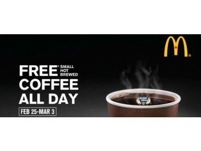 Canadian Freebie: Get a Free Small McDonalds Coffee From February 25th to March 3rd