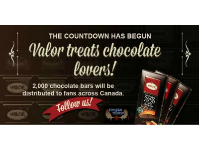 Canadian Freebie: 2,000 Valor Chocolate Bars To Be Given Away