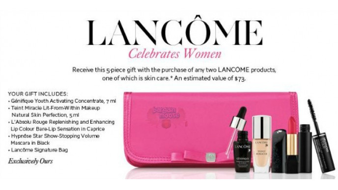 The Bay Canada: Free 5 Piece Gift w/ 2 Lancome Items Purchased