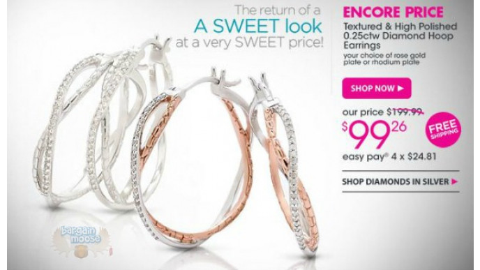 The Shopping Channel Canada: 0.25ctw Diamond Hoop Earrings Was $199.99 | Now $99.26