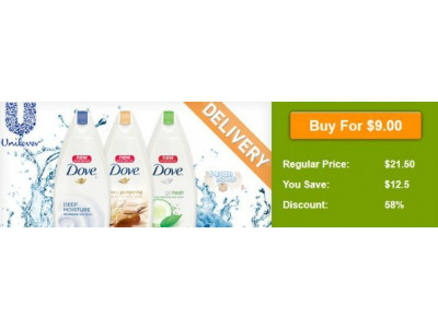 Wagjag Canada: $9 For a Dove Moisturizing Body Wash Set ($21.50 Value)