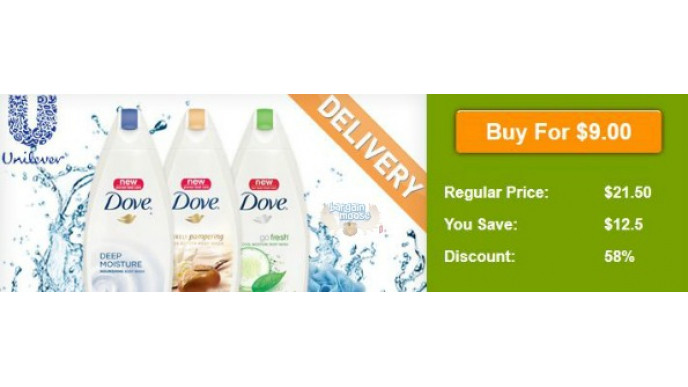 Wagjag Canada: $9 For a Dove Moisturizing Body Wash Set ($21.50 Value)