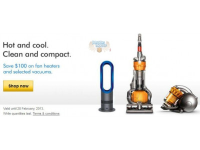 Dyson Canada: $100 Off Dyson Hot + Cool Fan & Select Vacuums