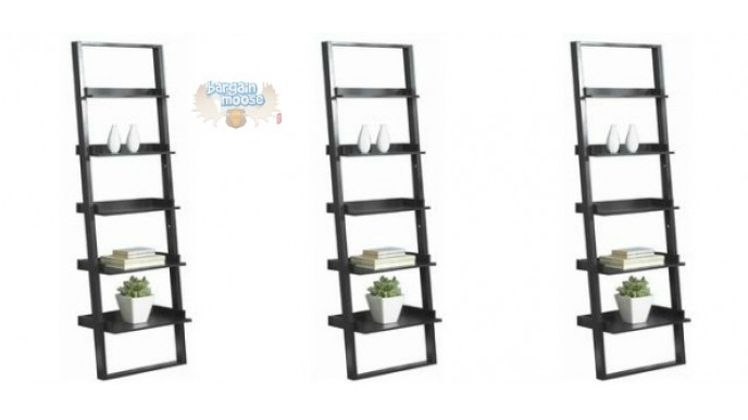 Walmart Canada: 5 Tier Leaning Bookcase Was $68 | Now $48