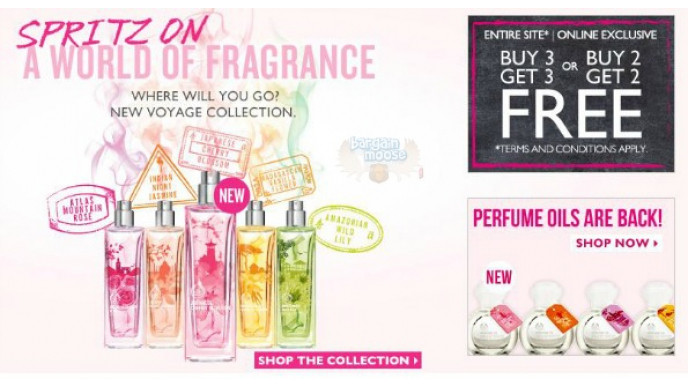 The Body Shop Canada: Entire Site is B3G3 or B2G2 Free