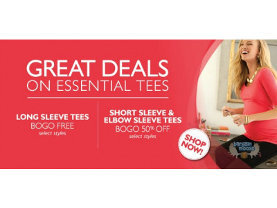 Motherhood Maternity Canada: BOGO Deals on Long & Short Sleeved Tops