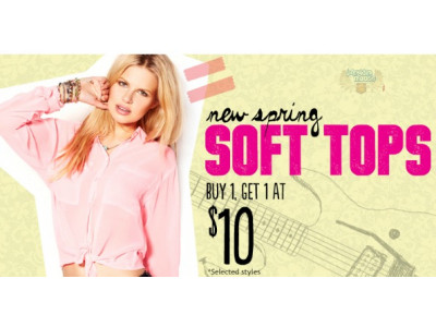 Garage Canada: New Spring Soft Tops – B1G1 For $10 + Free Shipping