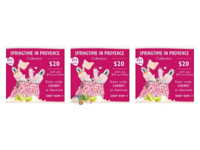 L'Occitane Canada Promo Code: Springtime Cherry Collection For $18 w/ $45+ Purchase
