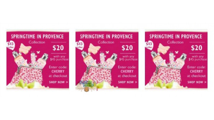 L'Occitane Canada Promo Code: Springtime Cherry Collection For $18 w/ $45+ Purchase