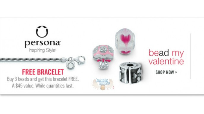 Peoples Jewellers Canada:  Valentine’s Special, Buy 3 Persona Beads & Get The Bracelet Free