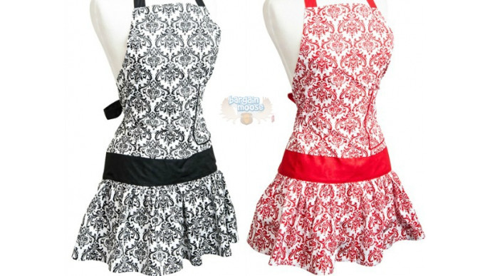 Flirty Aprons Coupon: 50% Off Women's Classic Damask Aprons