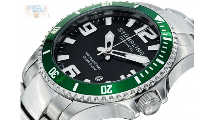 Amazon Canada: Stuhrling Original Men's Aquadiver Bezel Watch Was $339.95, Now $55.95