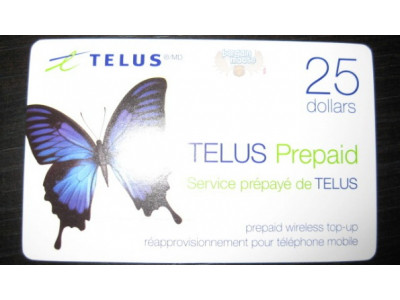 eBay Canada: Telus Mobility $25 Prepaid Wireless Top-Up Card for $20 & Free Shipping