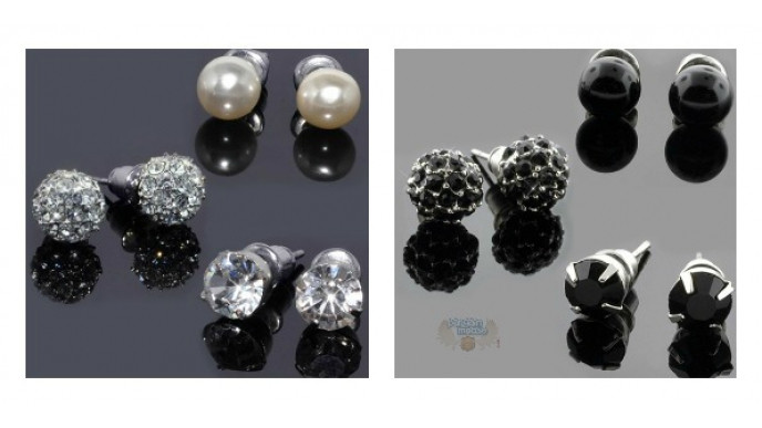 Deal Ticker Canada: $9 For A Set Of 3 Stud Earrings In Austrian Crystal & Pearl