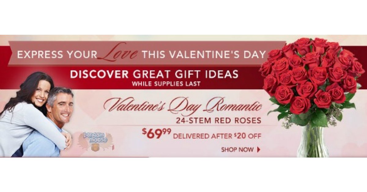 Costco Canada 69.99 For 24 Long Stem Roses Delivered on Valentine's Day
