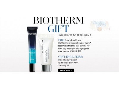 The Bay Canada: Free Biotherm Gift ($27 Value) w/ $30 Purchase