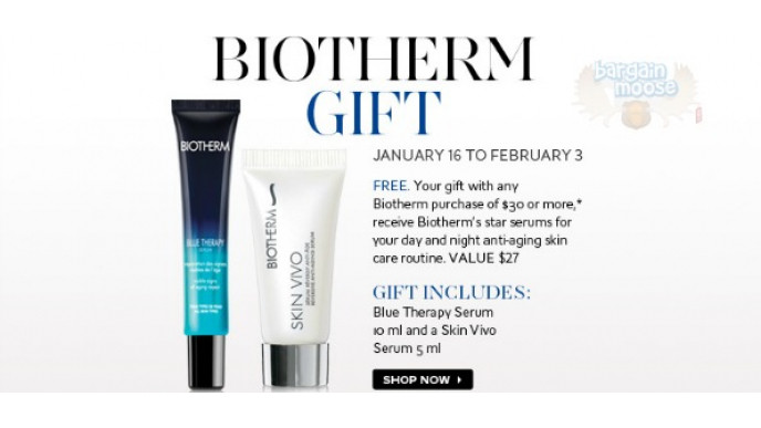 The Bay Canada: Free Biotherm Gift ($27 Value) w/ $30 Purchase