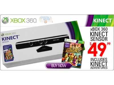 Pricematters Canada: Xbox 360 Kinect Sensor w/ Kinect Adventures Now $49.99
