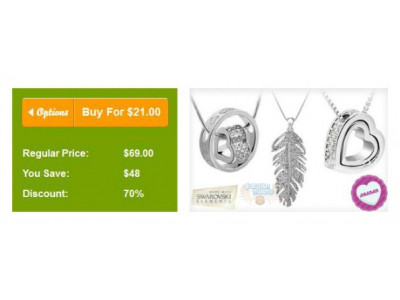 WagJag Canada: Up To 70% Off Swarovski Elements Necklaces - Shipping Included