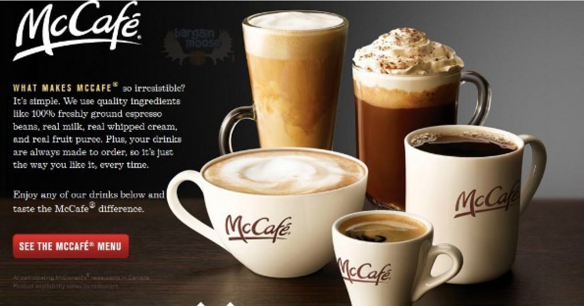 McDonalds Canada 1 McCafe Every Monday