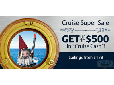 Travelocity.ca Cruise Super Sale Now On (& Up To $500 Free Cruise Cash)