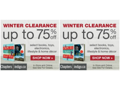 Chapters Canada: Up to 75% Off During Winter Clearance