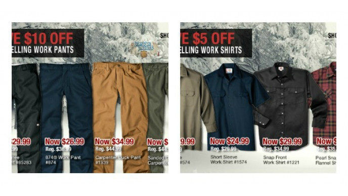 Dickies Canada: Save $10 Off Work Pants & $5 Off Work Shirts
