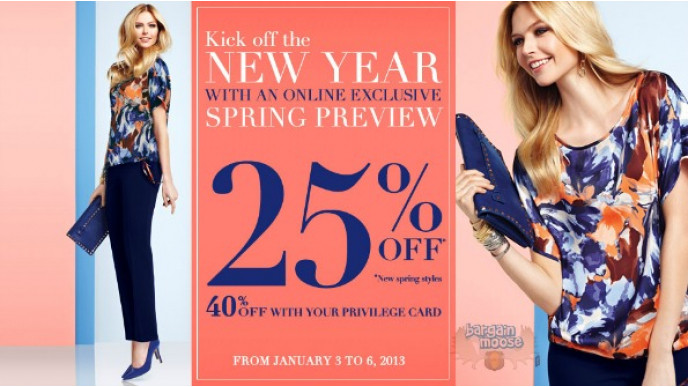 Laura Canada Spring Preview Sale Online Only (25% to 40% off)