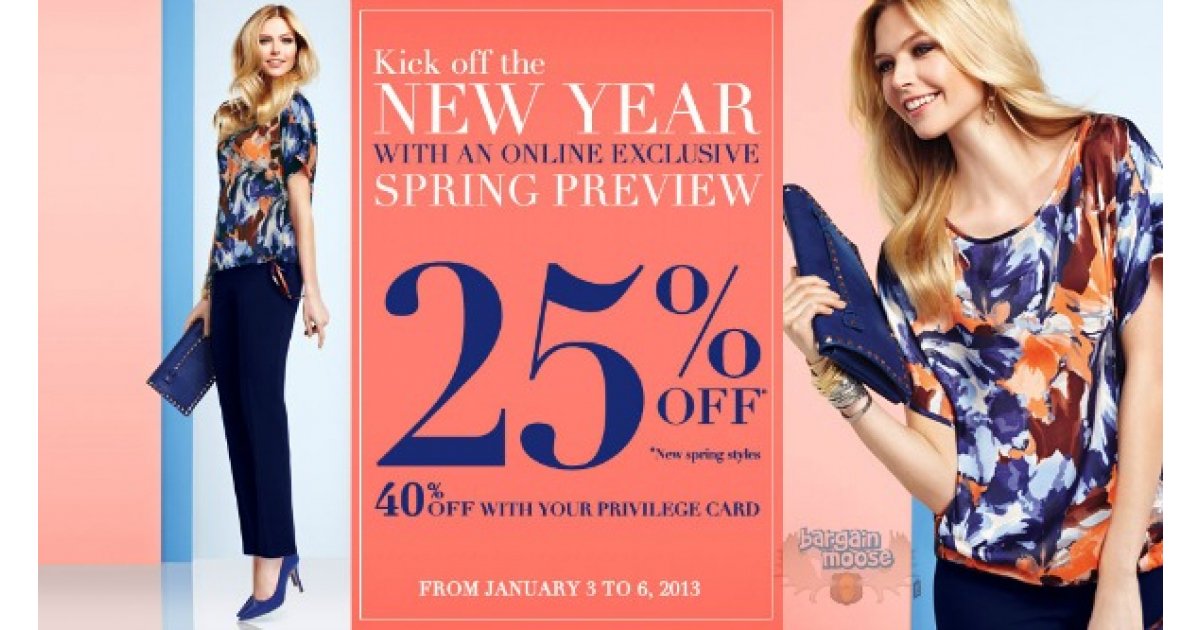 Laura Canada Spring Preview Sale Online Only (25 to 40 off)