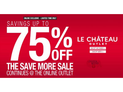Le Chateau Canada: Pre Boxing Sale – Online Only, Save Up To 75%