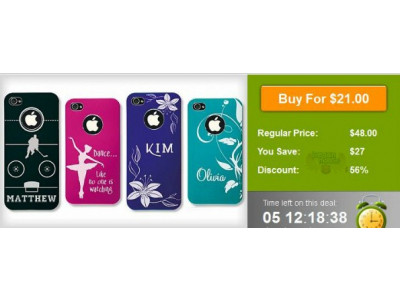 Wagjag Canada: $21 for a Personalized iPhone 4/4S or 5 Case Shipping Inlcuded