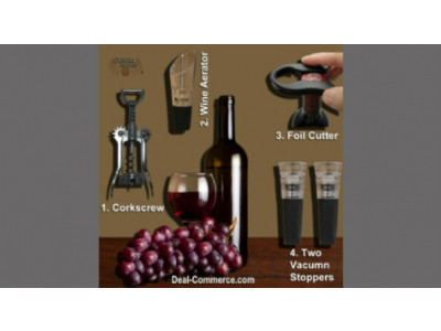 RDeals Canada: 64% Off 5 Piece Wine Accessory Kit
