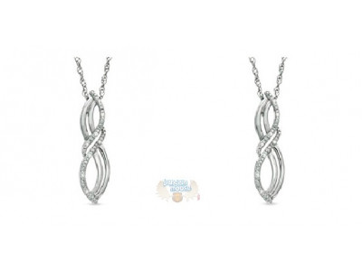 Peoples Jewellers Canada: Diamond Accent Double Looped Infinity Pendant For $24.99