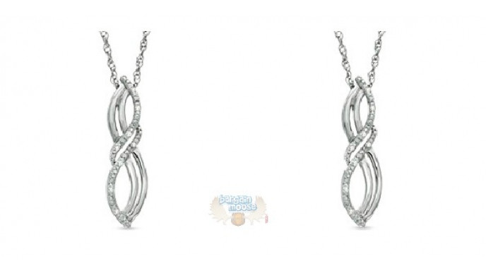 Peoples Jewellers Canada: Diamond Accent Double Looped Infinity Pendant For $24.99