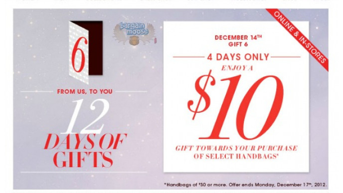 Le Château: $10 Off Gift on Purchase of Select Handbags