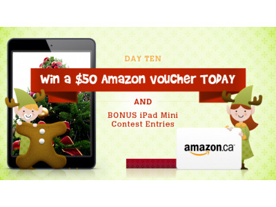 Bargainmoose Christmasathon Day 10: Win a $50 Amazon.ca Voucher Today (Plus bonus Entries to iPad Mini Contest)! (Closed)