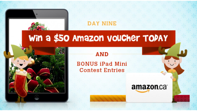 Bargainmoose Christmasathon Day 9: Win a $50 Amazon.ca Voucher Today (Plus bonus Entries to iPad Mini Contest)! (closed)