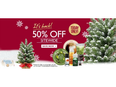 The Body Shop: 50% Off Entire Site TODAY (Expired)