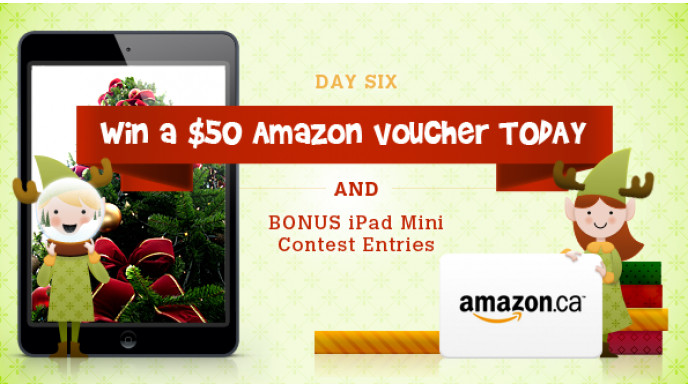Bargainmoose Christmasathon Day 6: Win a $50 Amazon.ca Voucher Today (Plus bonus Entries to iPad Mini Contest)! (Closed)