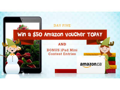 Bargainmoose Christmasathon Day 5: Win a $50 Amazon.ca Voucher Today (Plus bonus Entries to iPad Mini Contest)! (Closed)