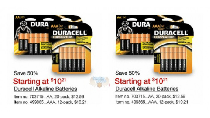 Staples Canada: Duracell Batteries 50% Off