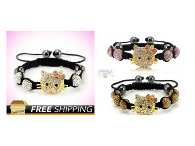 Deal Ticker Canada: Crystal Hello Kitty Shamballa Bracelet - $16