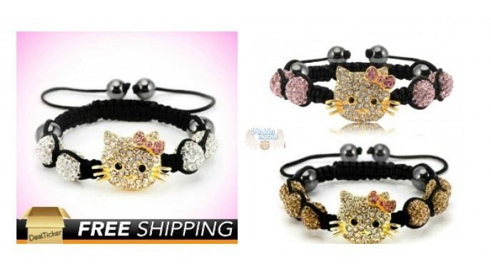 Deal Ticker Canada: Crystal Hello Kitty Shamballa Bracelet - $16